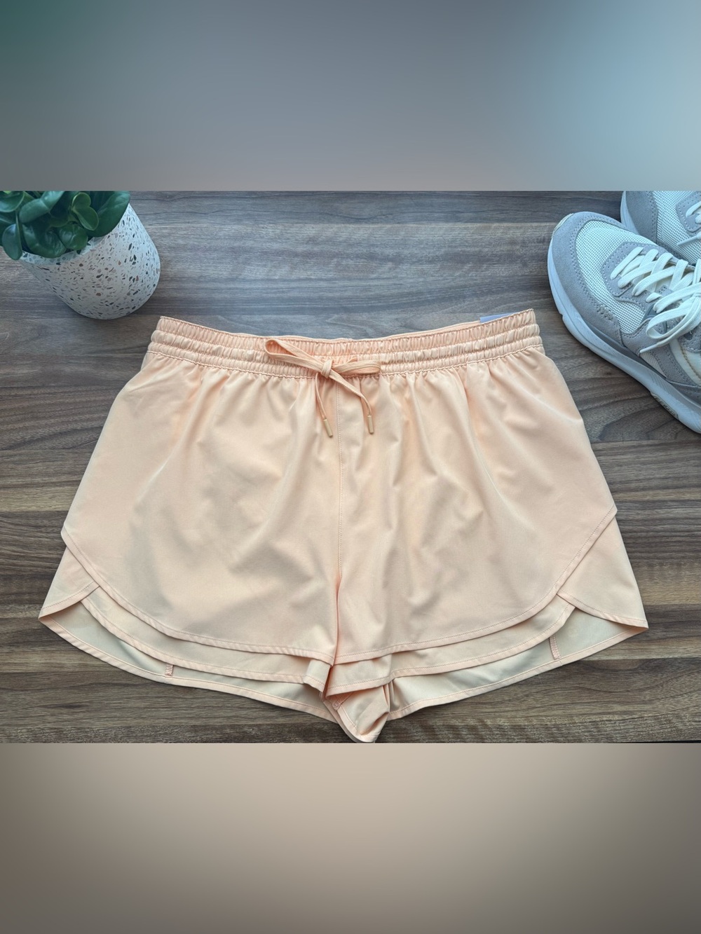 CALIA Step Up Peach Athletic Shorts with Drawstring